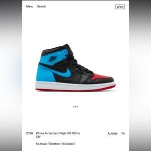Woman’s Air Jordan 1 High OG 'NC to Chi' 2020